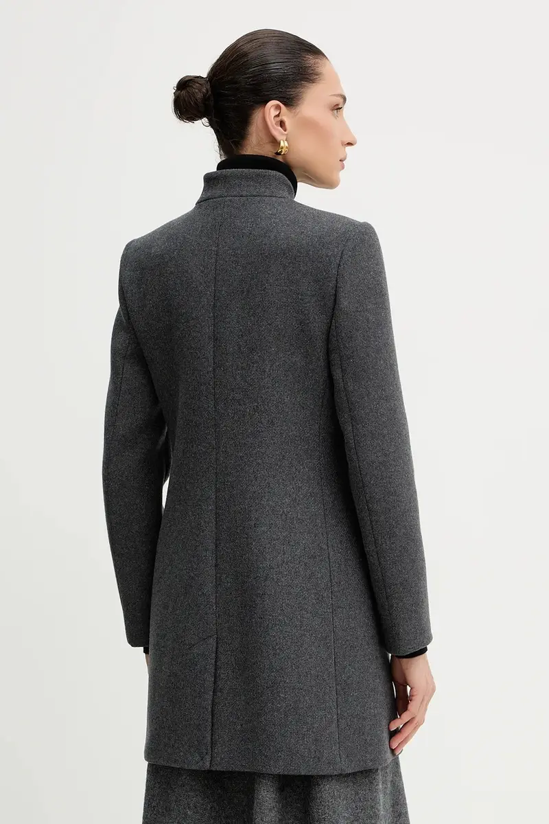 cappotto con lana colore grigio GBROCHE miniatura 3