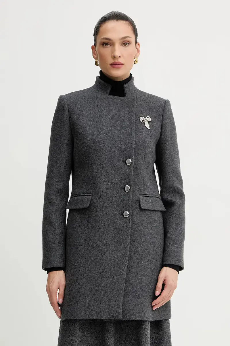 cappotto con lana colore grigio GBROCHE
