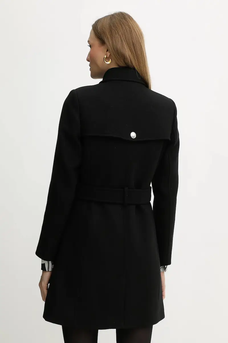 cappotto con lana colore nero GEVA miniatura 3