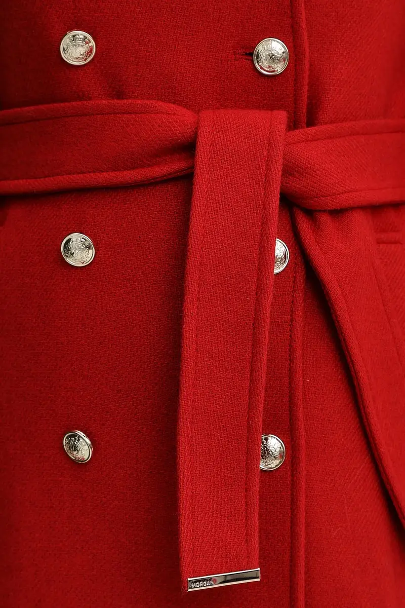 cappotto con lana colore rosso GEVA miniatura 5