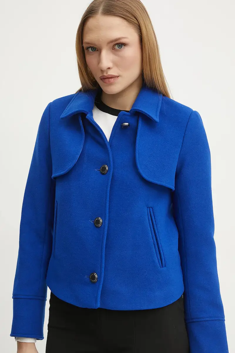 cappotto in lana GMIM1 donna colore blu GMIM1 miniatura 4