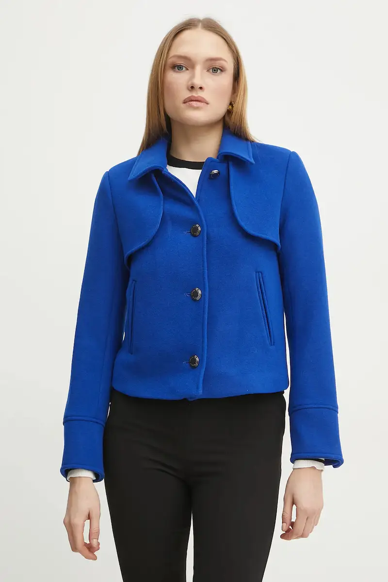 cappotto in lana GMIM1 donna colore blu GMIM1