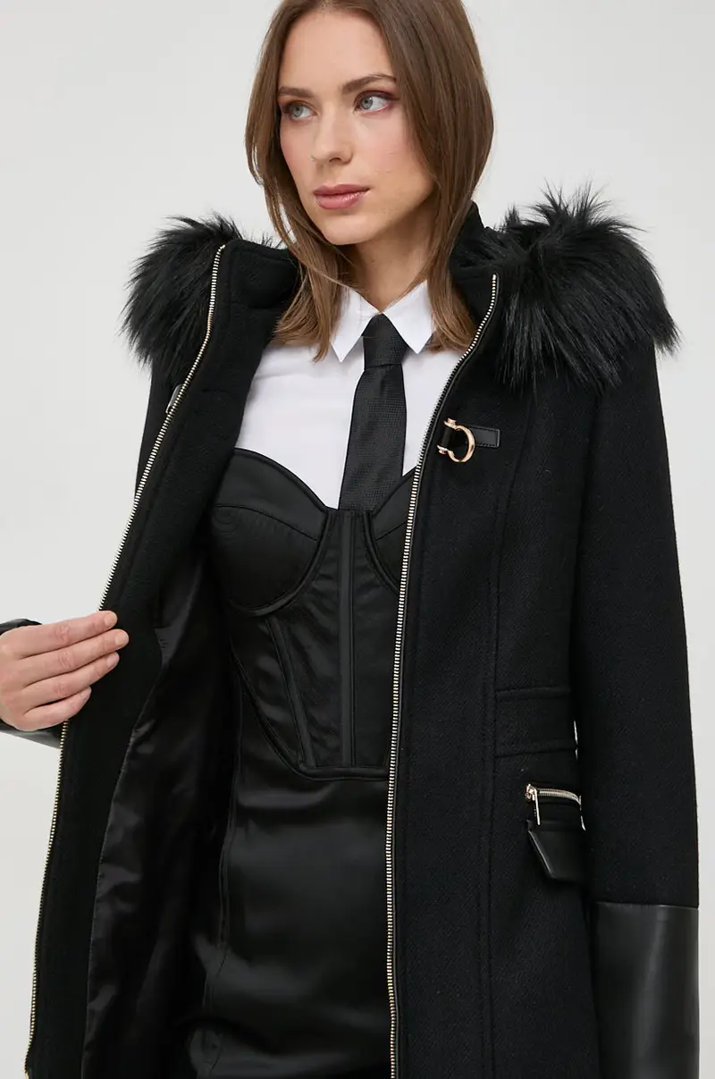 cappotto in lana Nero miniatura 5