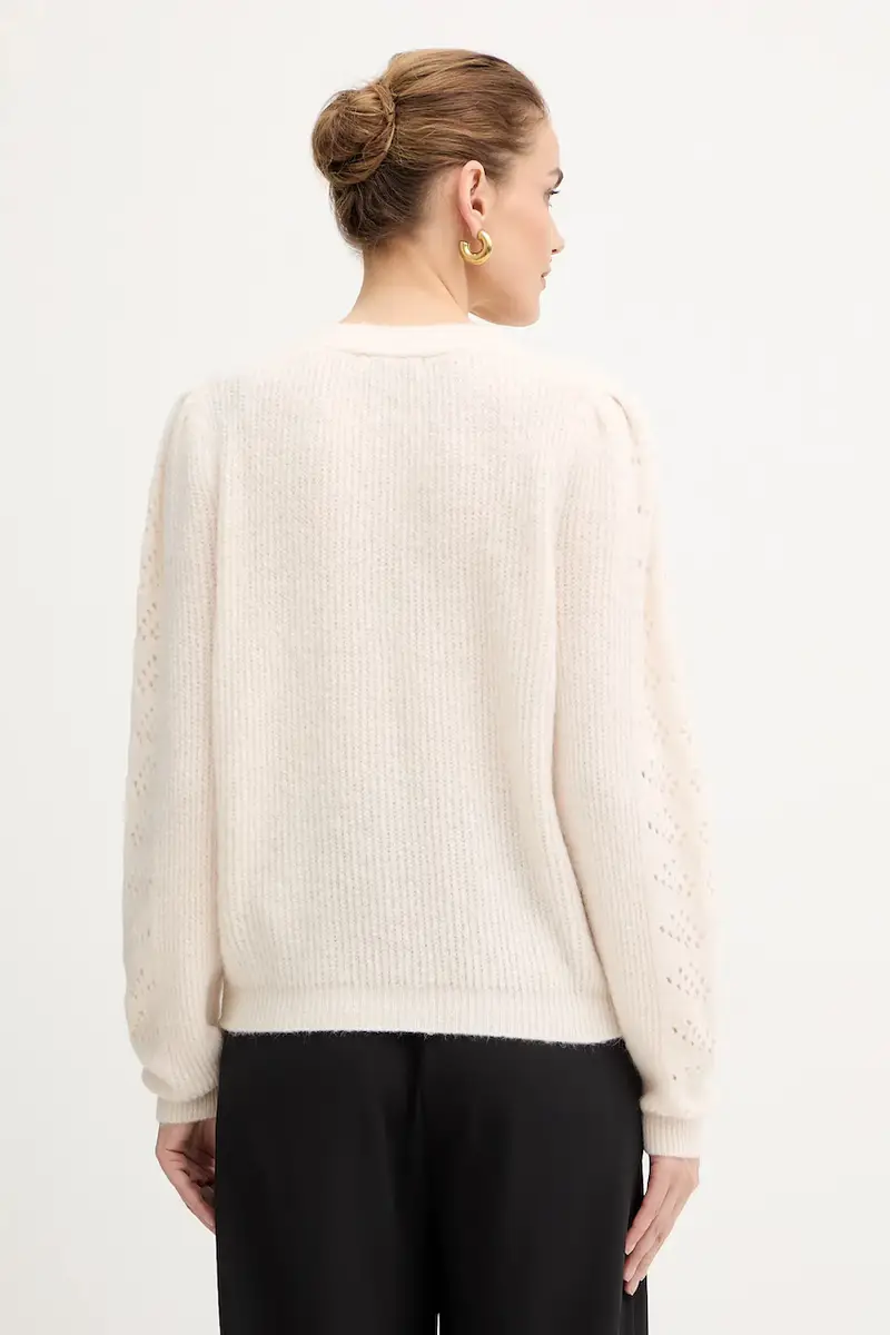 cardigan con lana colore beige MPLAY miniatura 3