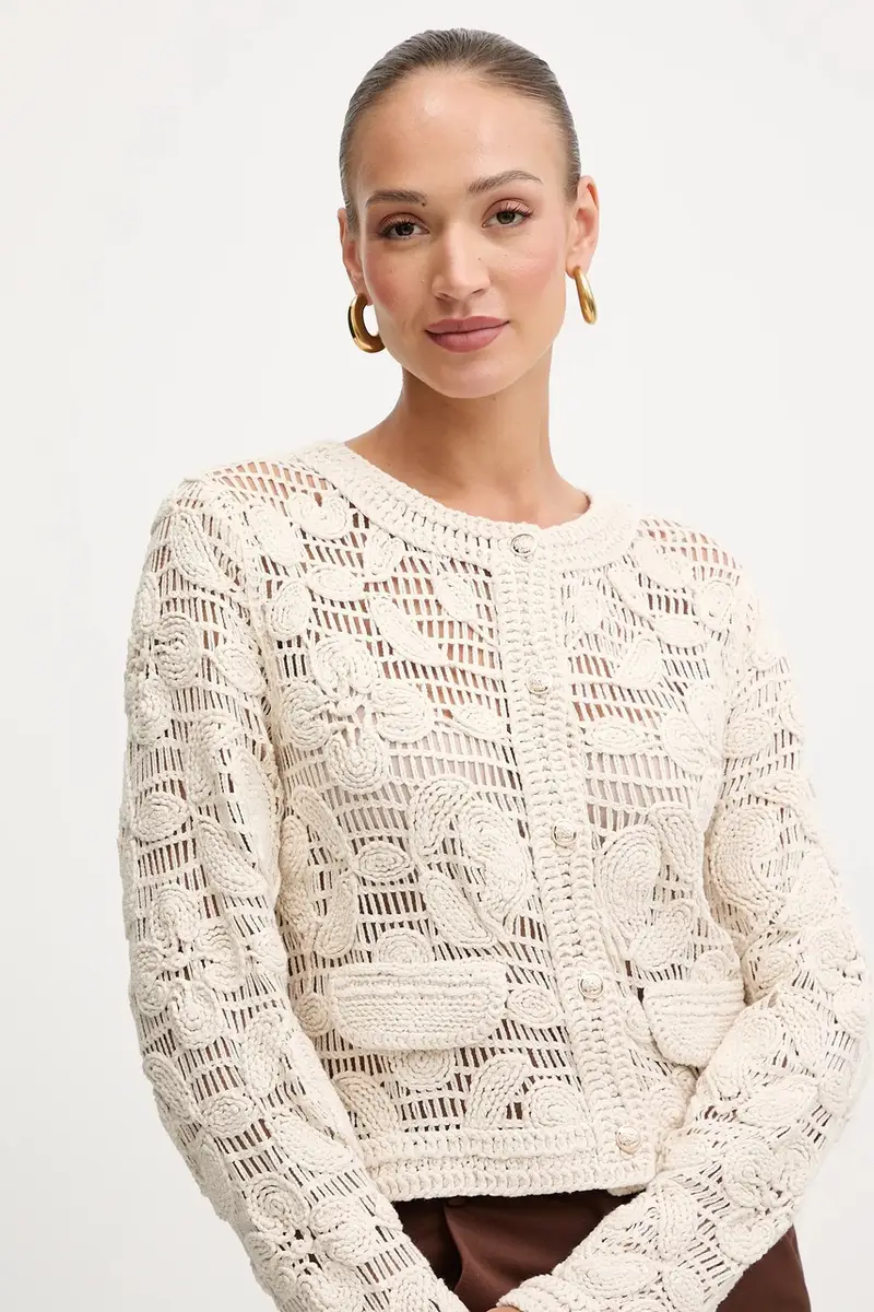Morgan Cardigan Donna Beige 3123523 miniatura 4