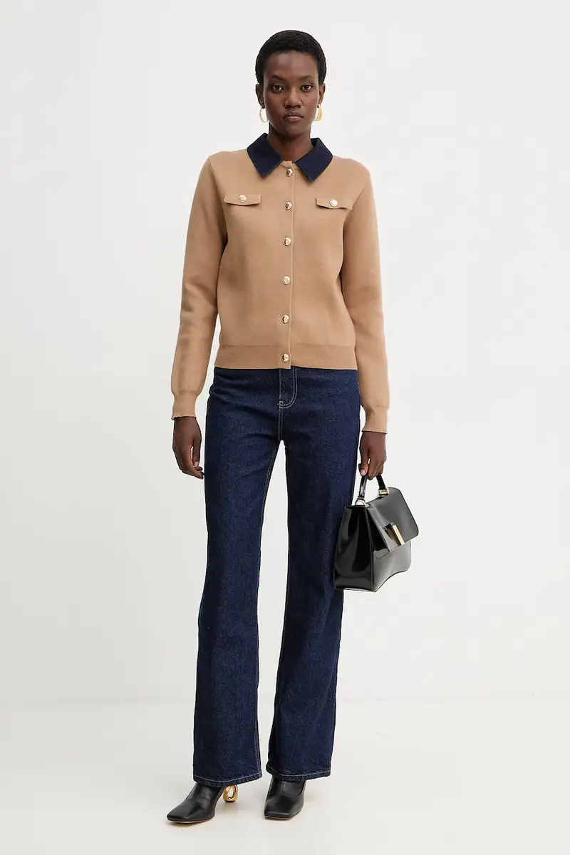 Morgan Cardigan Donna Beige 3575321 miniatura 2