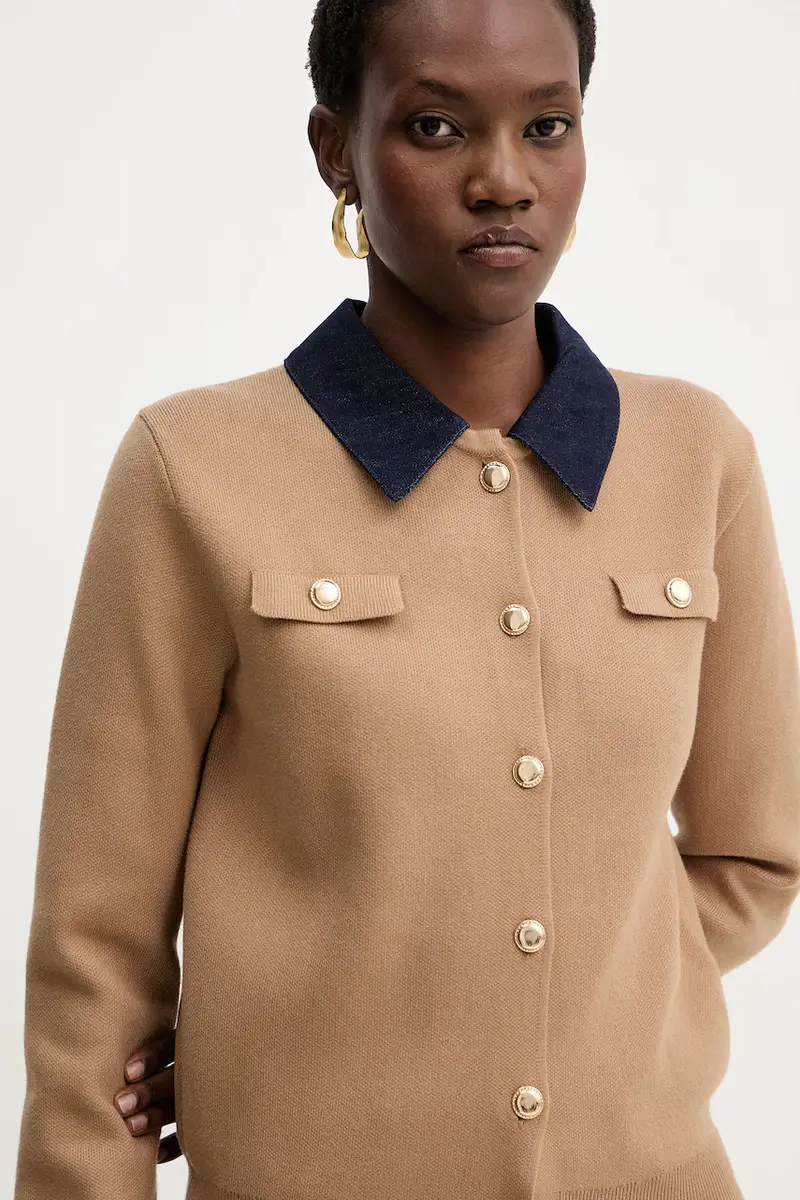 Morgan Cardigan Donna Beige 3575321 miniatura 4