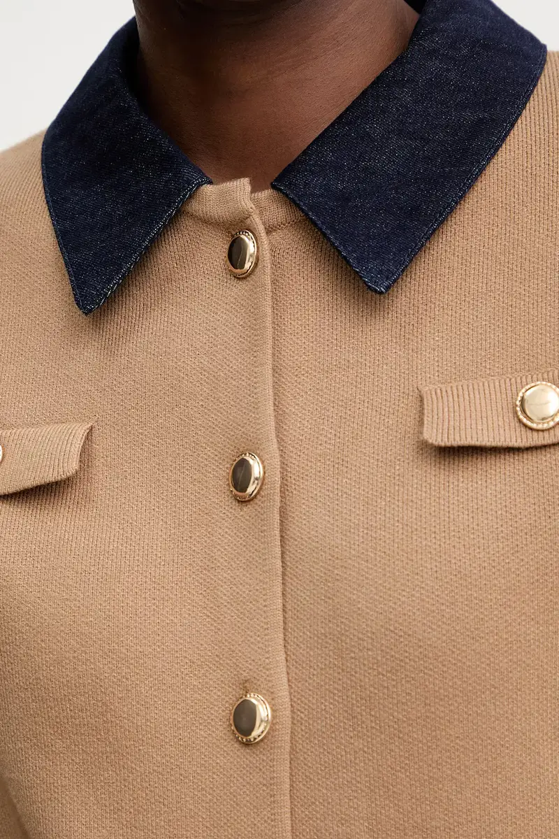 Morgan Cardigan Donna Beige 3575321 miniatura 5