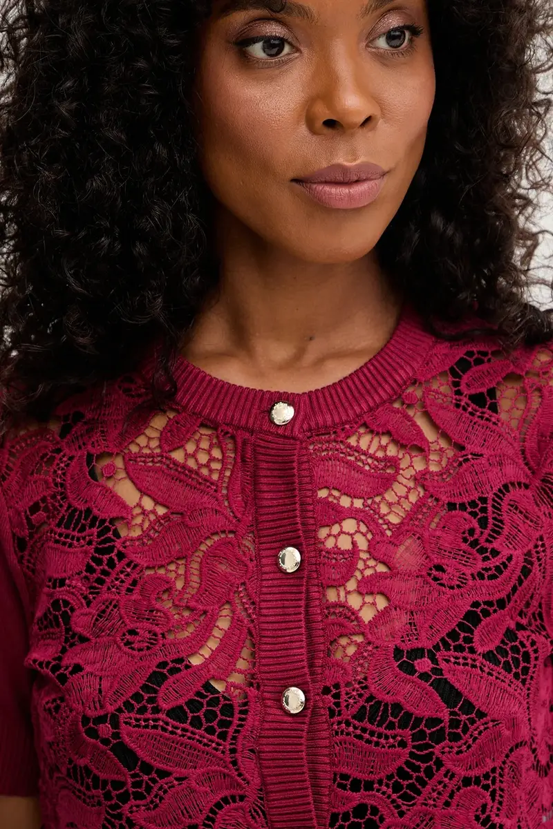 Morgan Cardigan Donna Rosso 3740163 miniatura 4