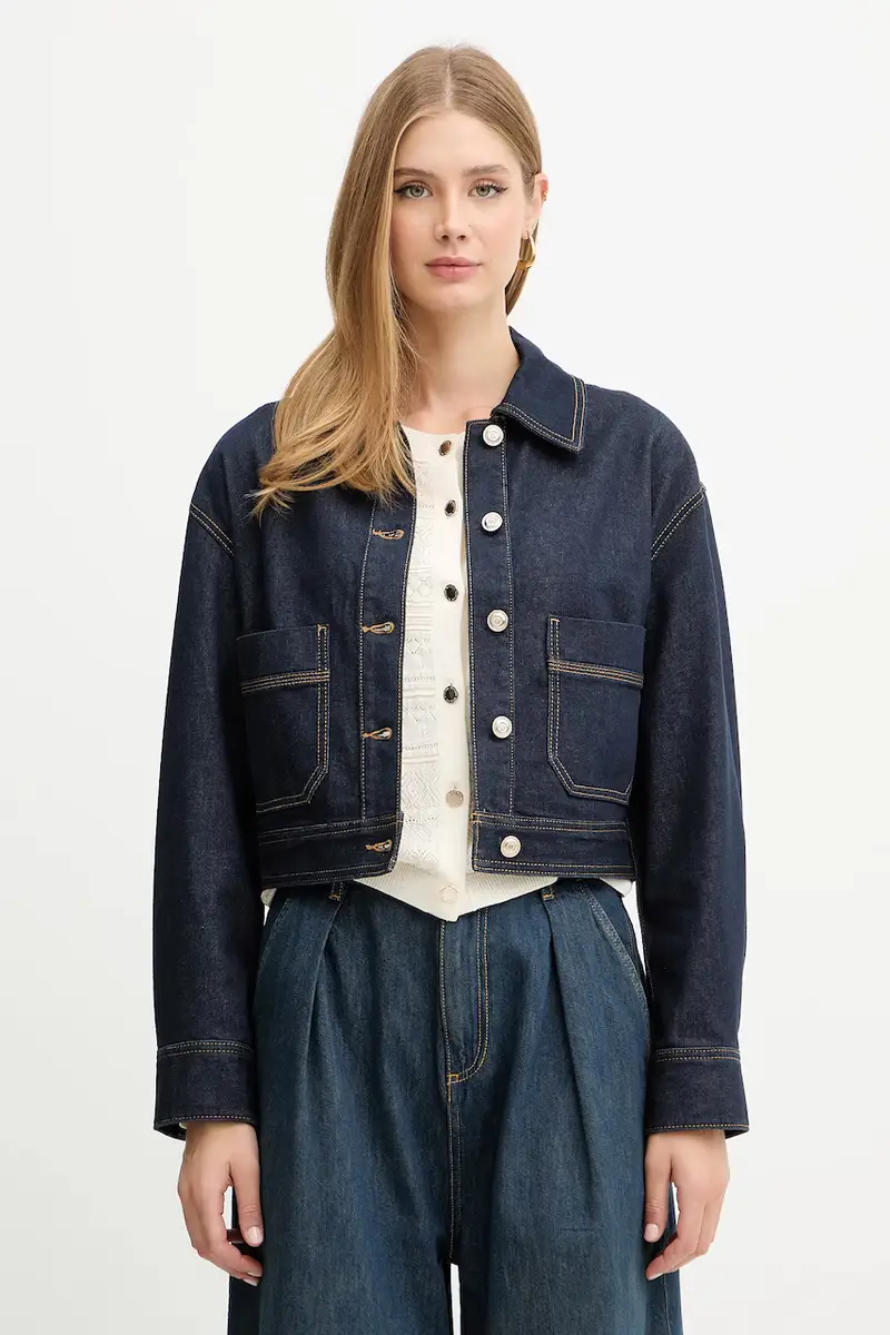 giacca di jeans colore blu navy GADZA