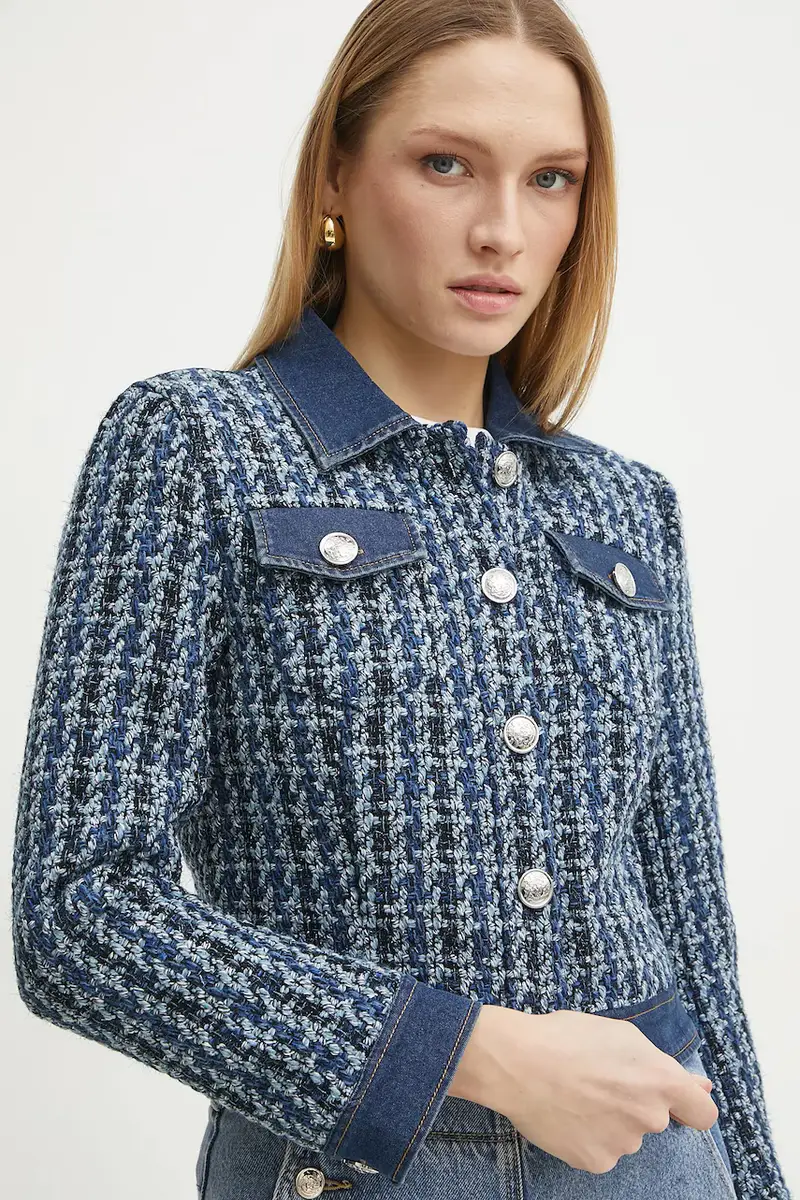 giacca in misto lana VIKI colore blu VIKI miniatura 4