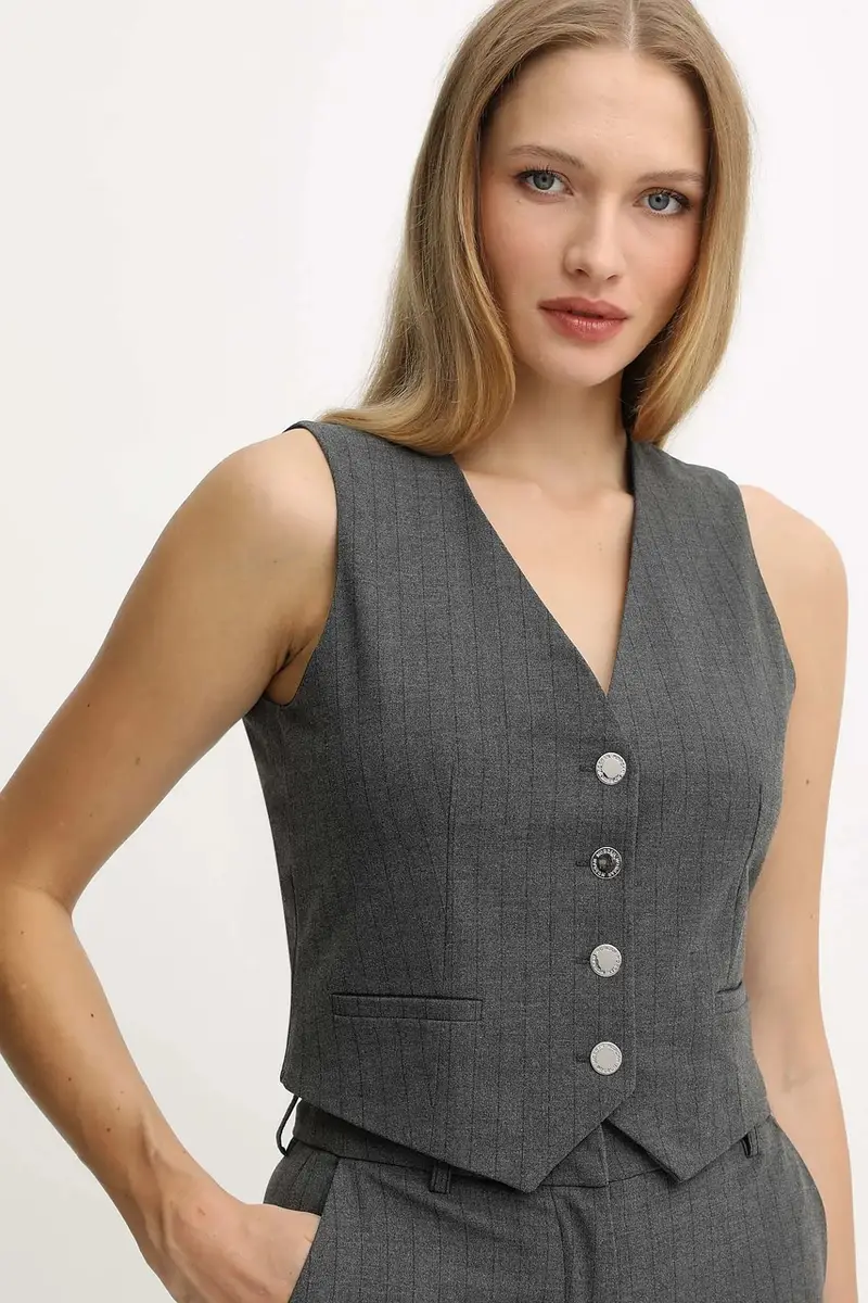 gilet colore grigio CBOKY.F miniatura 4