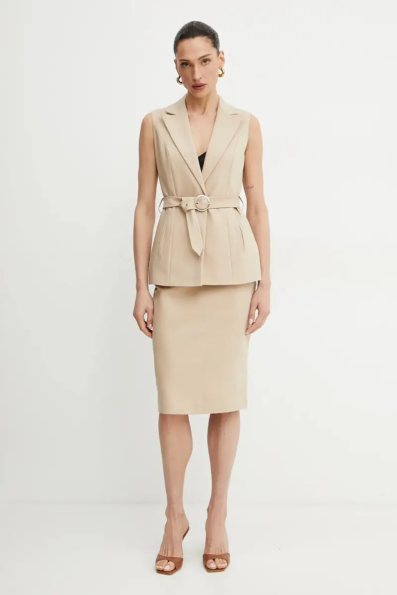 gilet VROSSO.F colore beige VROSSO.F miniatura 2