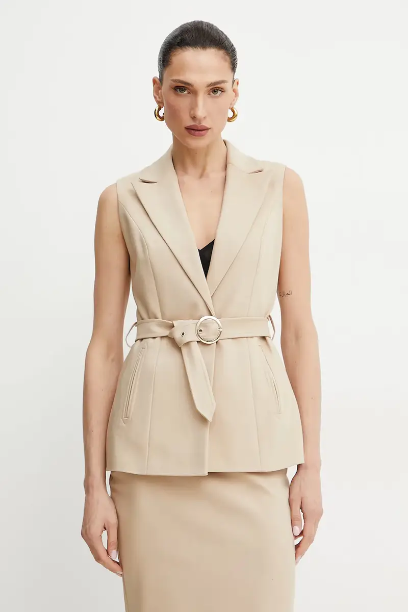 gilet VROSSO.F colore beige VROSSO.F