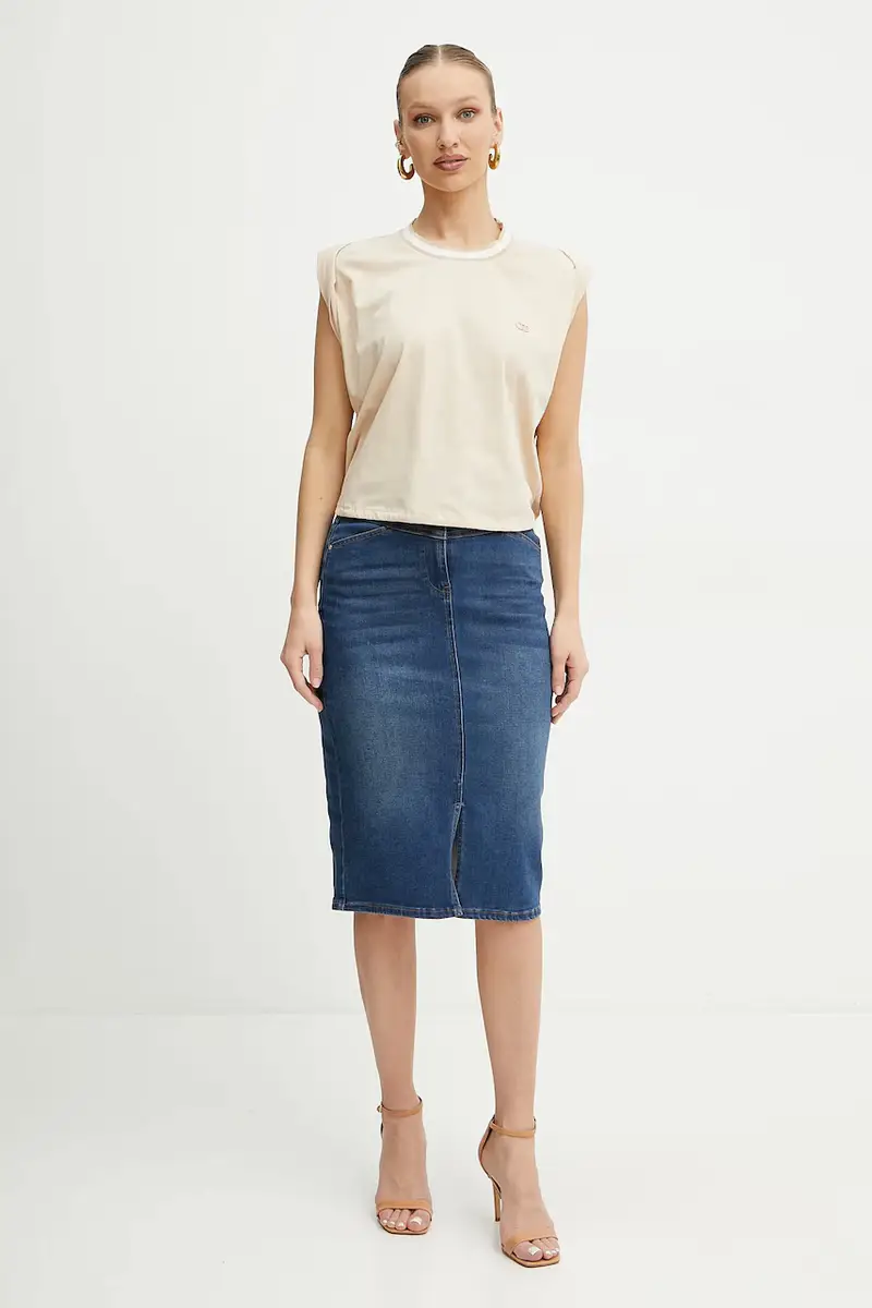 gonna di jeans JAPA colore blu navy JAPA miniatura 2