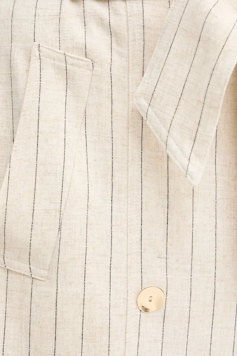 gonna di lino colore beige JRIZ.F miniatura 4