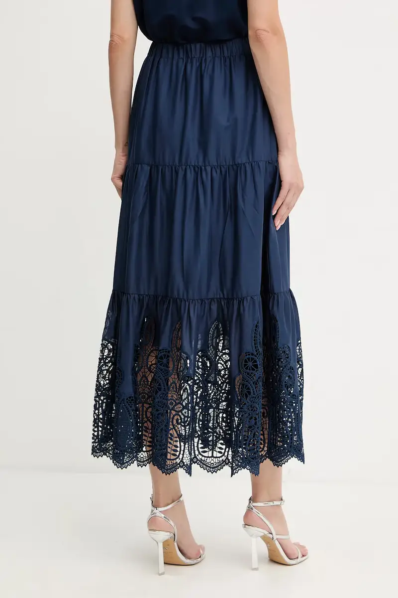 gonna in cotone colore blu navy JBOY miniatura 3