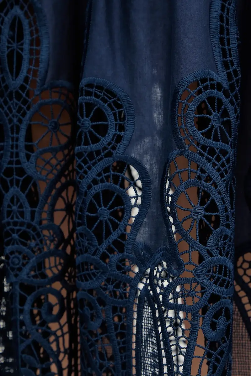 gonna in cotone colore blu navy JBOY miniatura 4