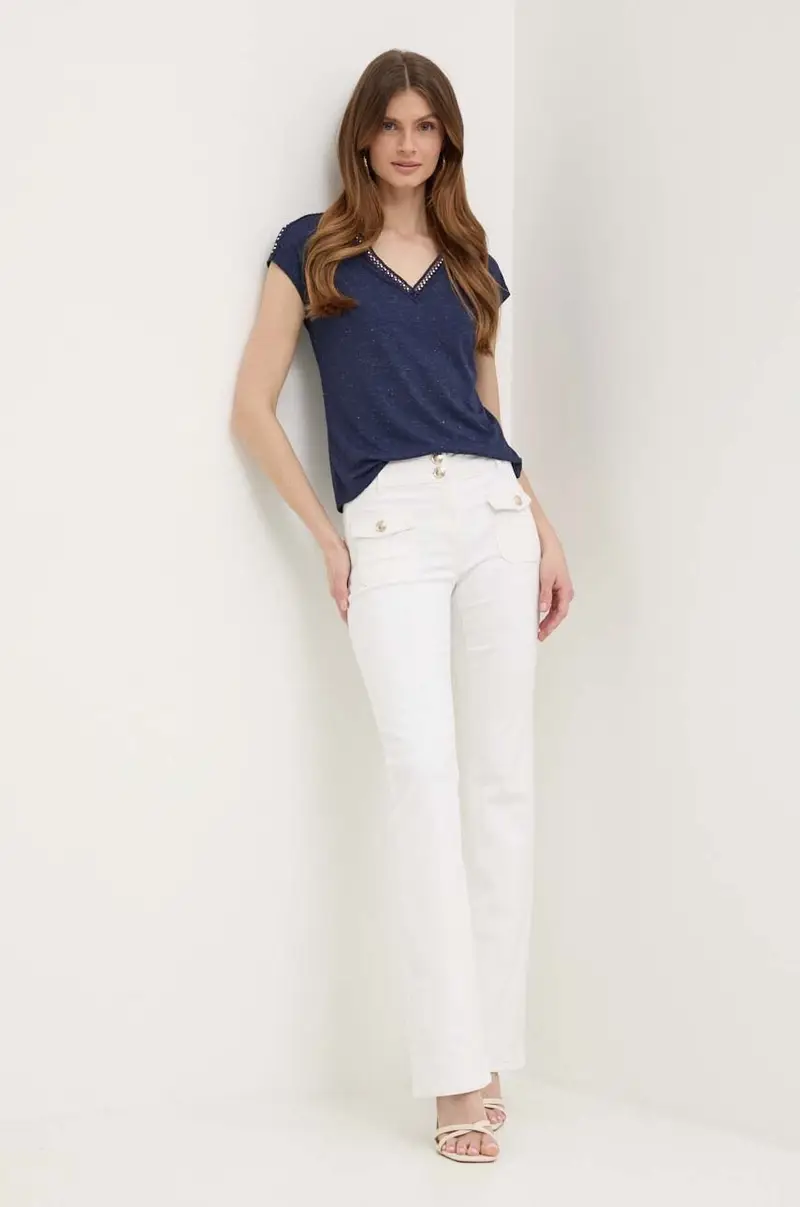 Morgan Jeans Donna Bianco 3124037 miniatura 2