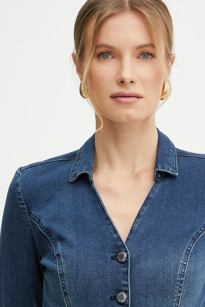 jumpsuit di jeans PCHALA colore blu navy PCHALA miniatura 5