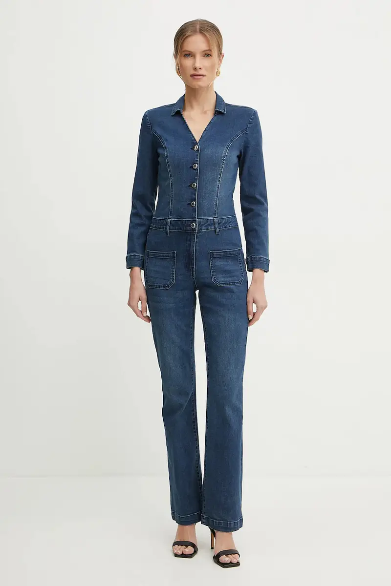 jumpsuit di jeans PCHALA colore blu navy PCHALA