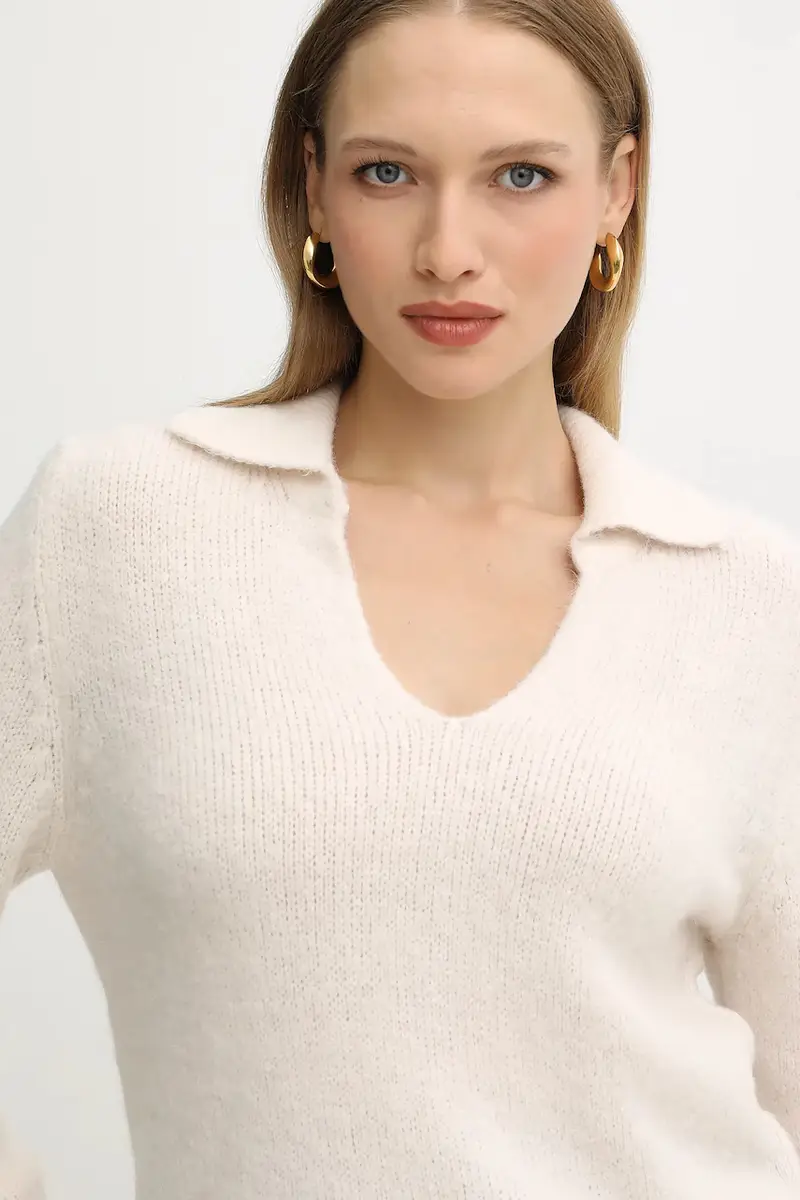 maglione con alpaca colore beige MCLO miniatura 4