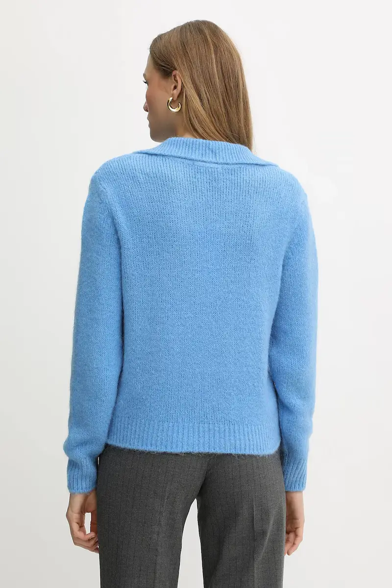 maglione con alpaca colore blu MCLO miniatura 3