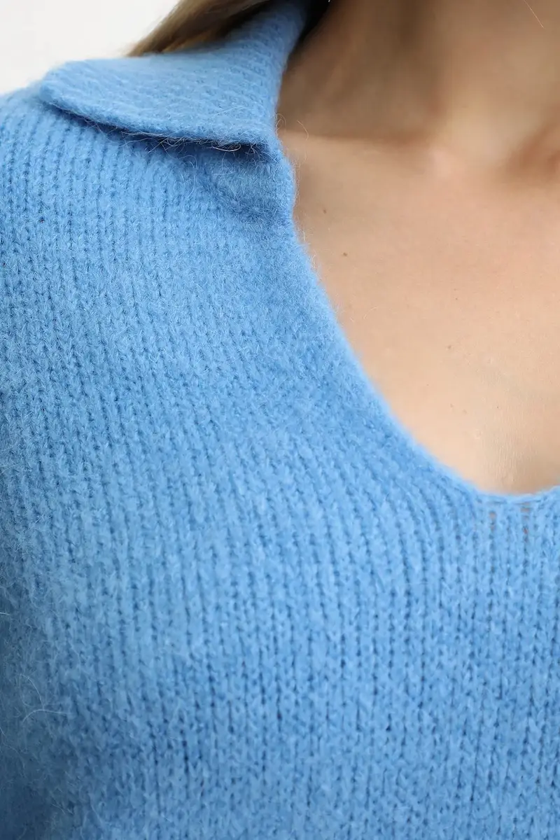 maglione con alpaca colore blu MCLO miniatura 5