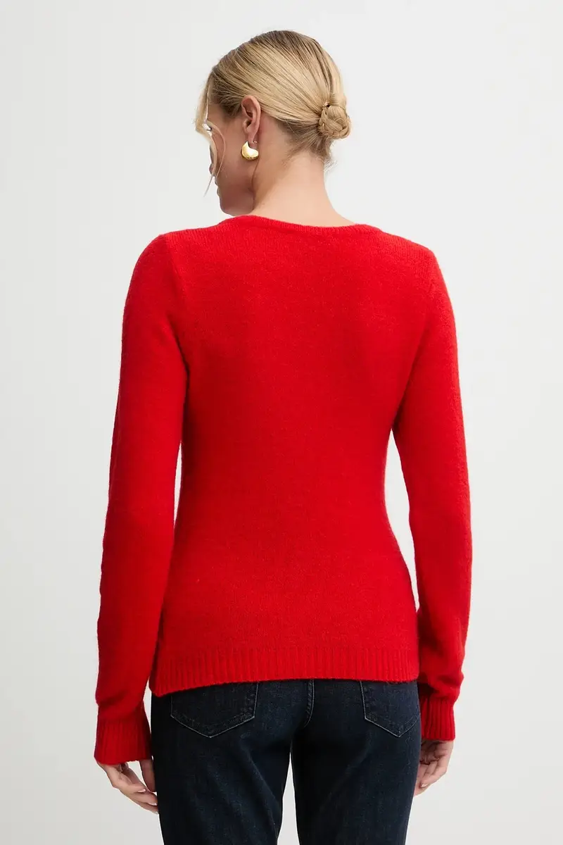 maglione con alpaca colore rosso MCHEPA miniatura 3