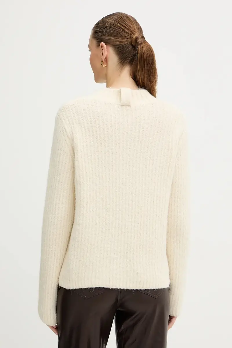 maglione con lana colore beige MACHA miniatura 3