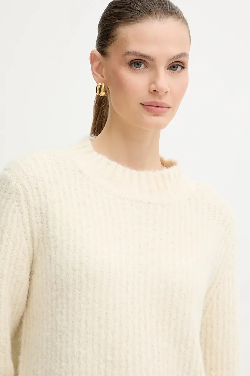 maglione con lana colore beige MACHA miniatura 4