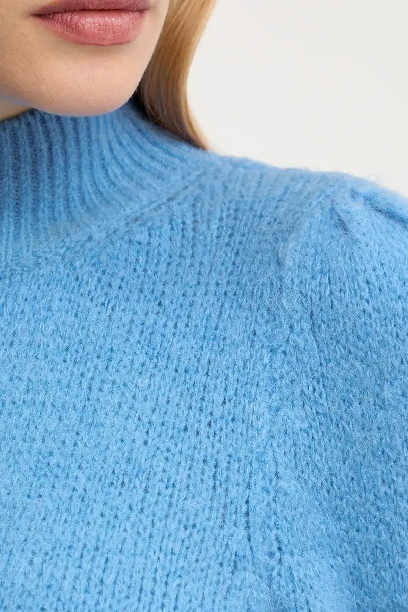 maglione con lana colore blu MLEONAR miniatura 5