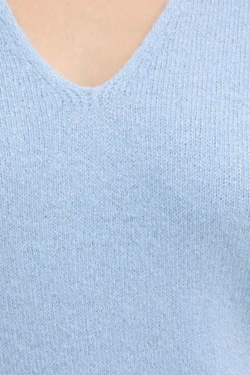 maglione con lana colore blu MVALI miniatura 5