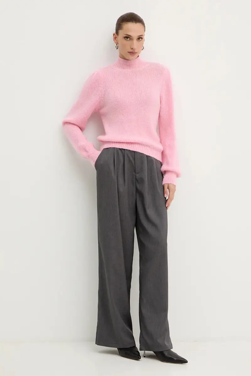 maglione con lana colore rosa MLEONAR miniatura 2