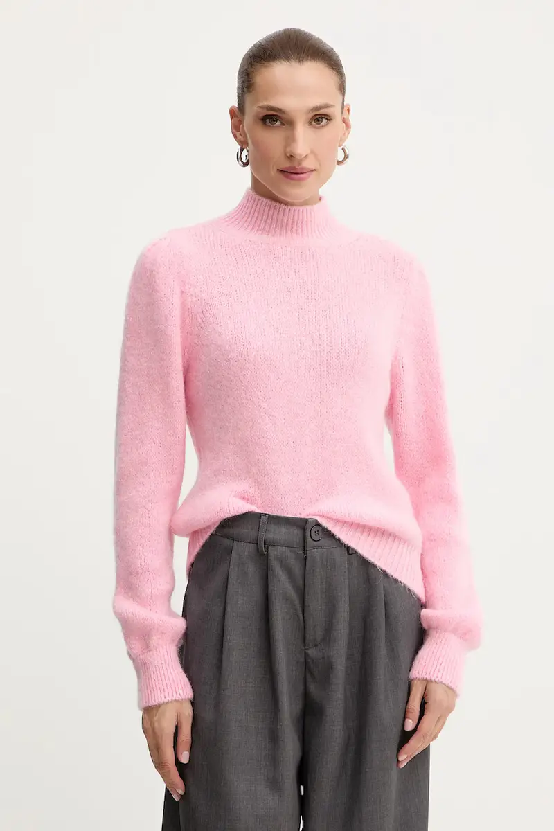 maglione con lana colore rosa MLEONAR