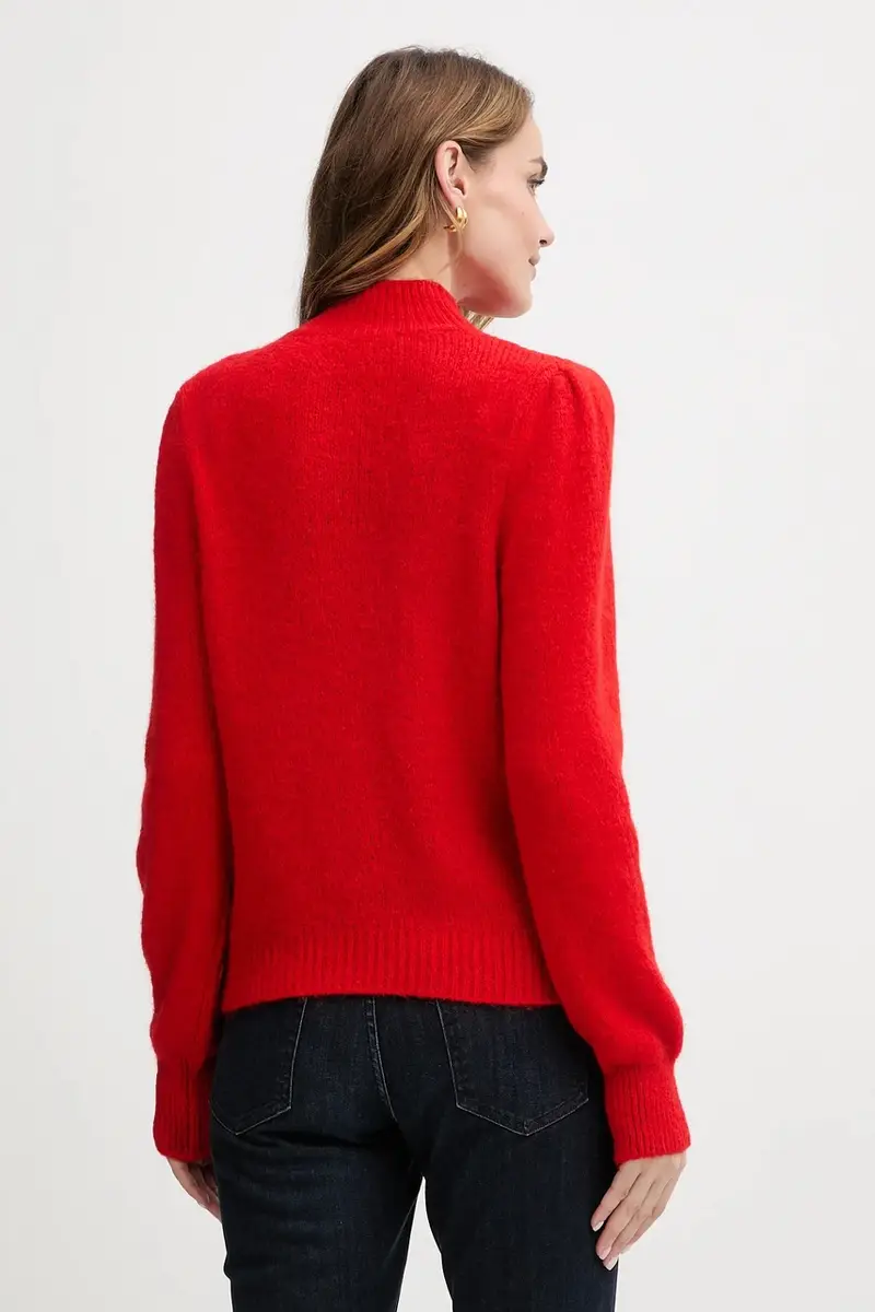 maglione con lana colore rosso MLEONAR miniatura 3