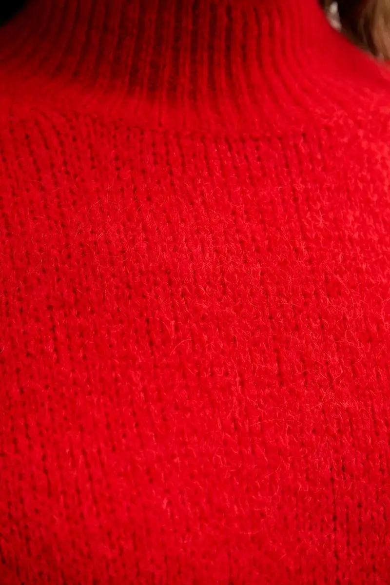maglione con lana colore rosso MLEONAR miniatura 5