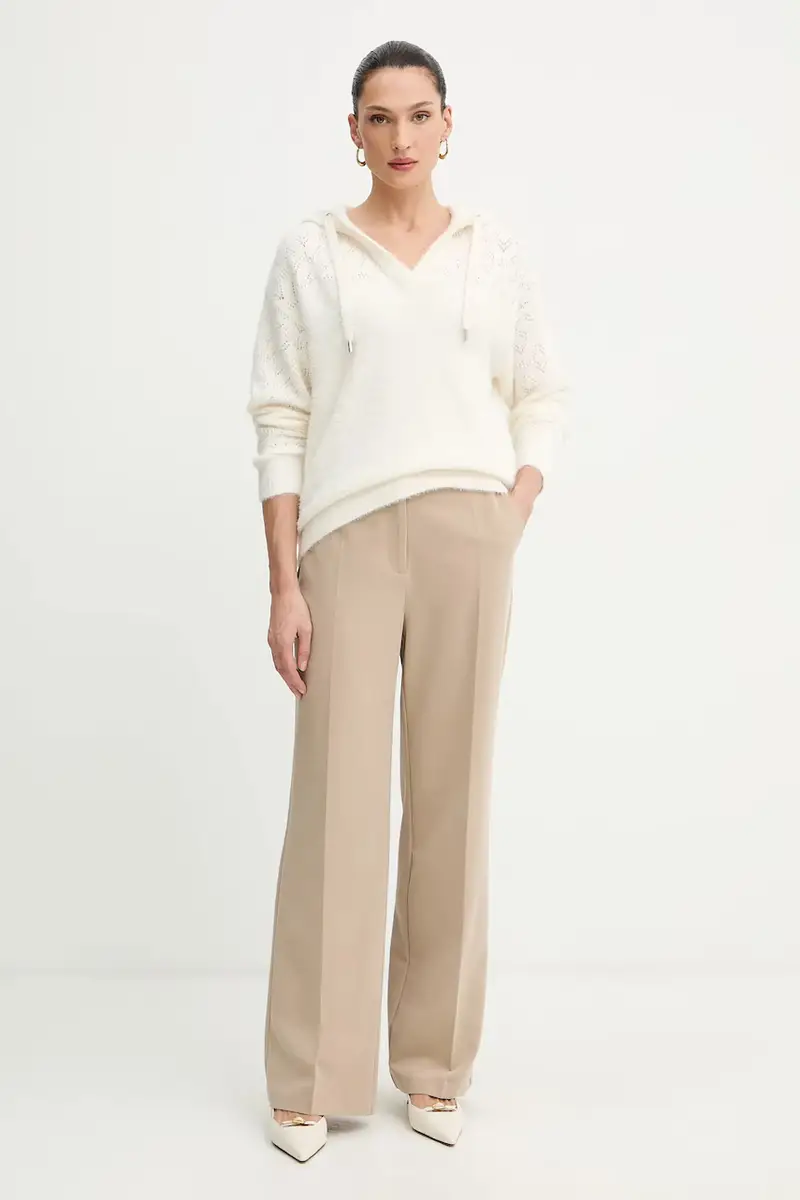 maglione donna colore beige MBALOU miniatura 2