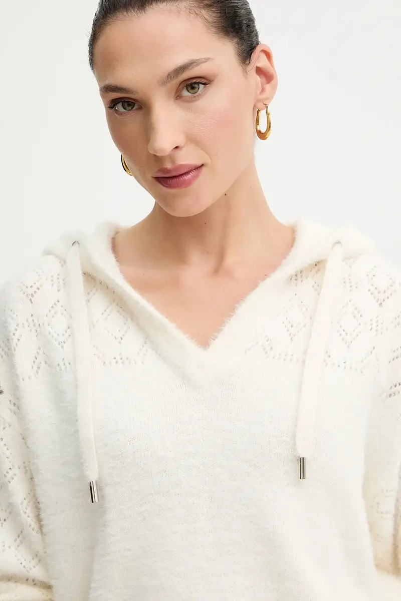 maglione donna colore beige MBALOU miniatura 4