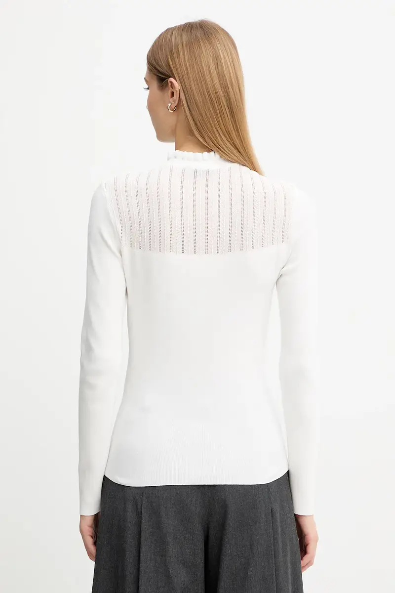 maglione donna colore bianco MSNOWI miniatura 3