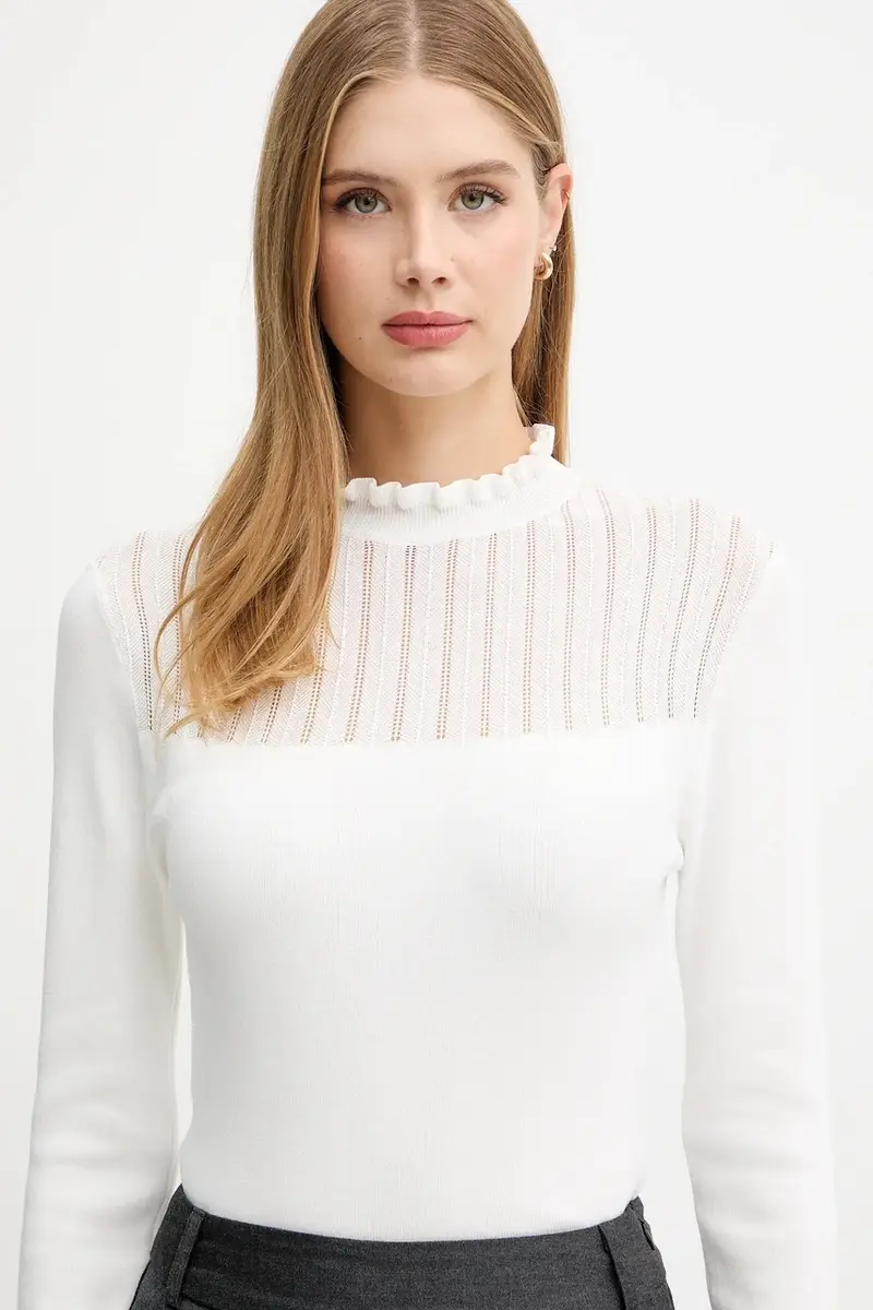 maglione donna colore bianco MSNOWI miniatura 4