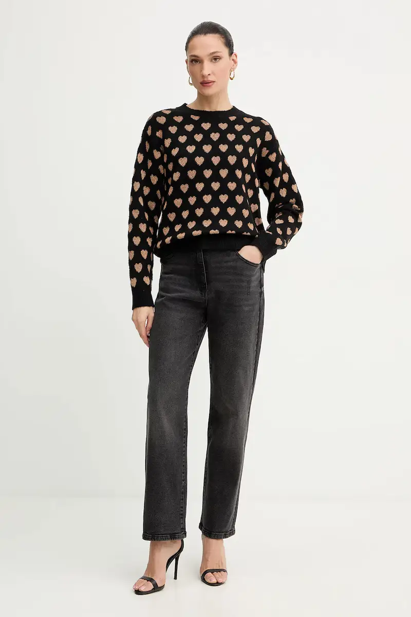 maglione donna colore nero MCOEUR miniatura 2