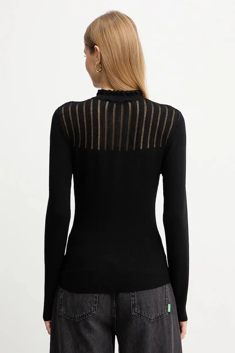 maglione donna colore nero MSNOWI miniatura 3