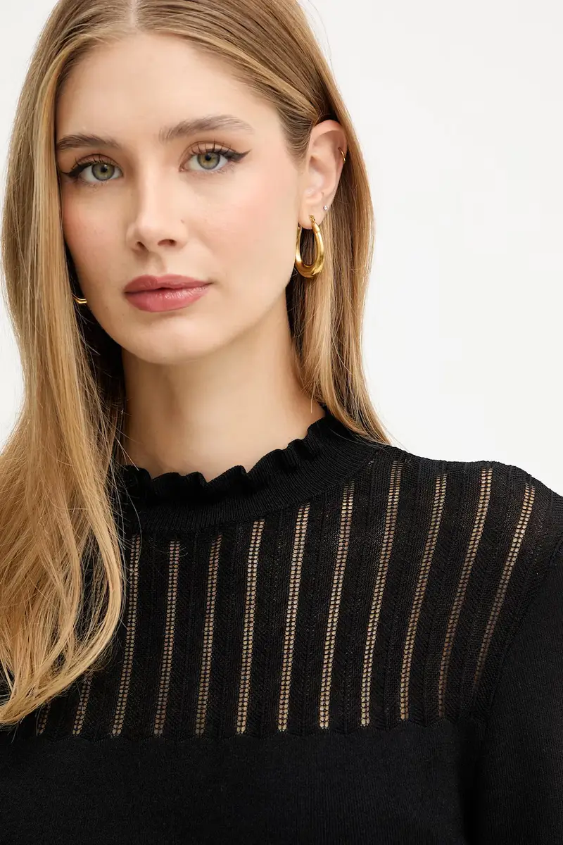 maglione donna colore nero MSNOWI miniatura 5