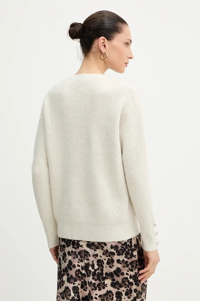 maglione in misto lana donna colore beige MSTAR miniatura 3