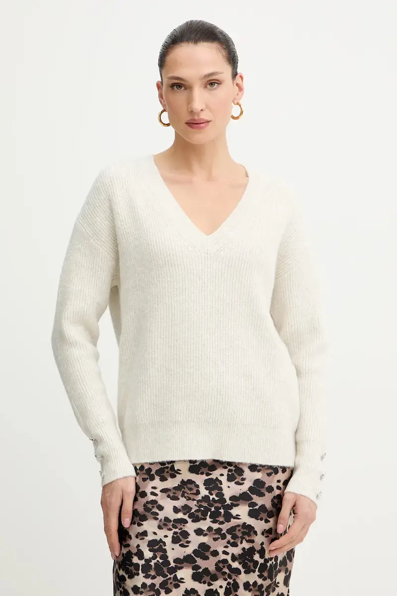 maglione in misto lana donna colore beige MSTAR
