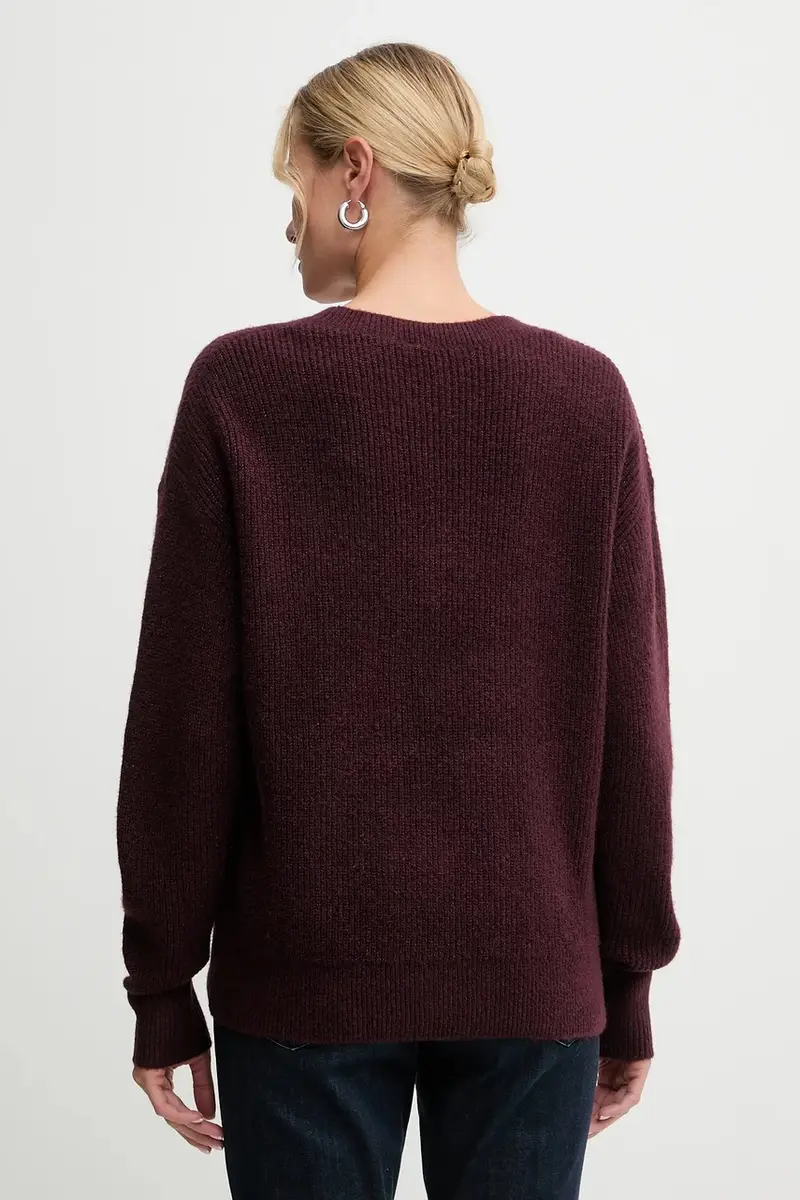 maglione in misto lana donna colore granata MSTAR miniatura 3