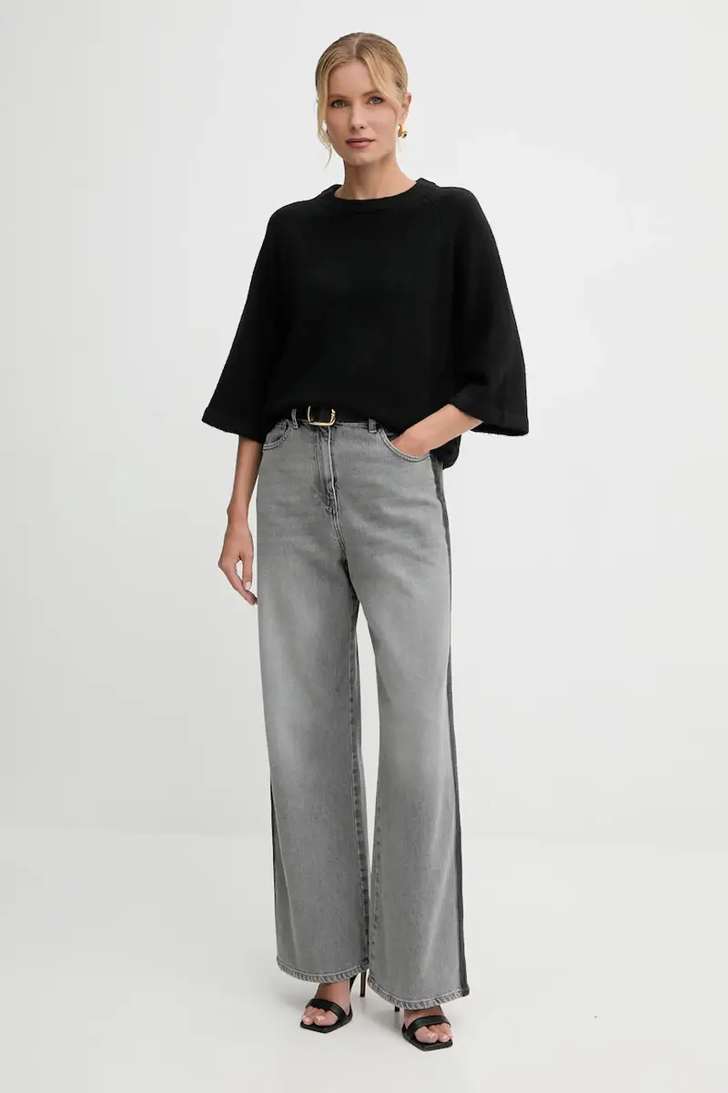 maglione in misto lana donna colore nero MDELIA miniatura 2