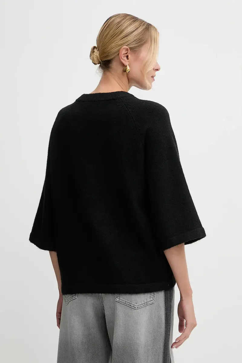 maglione in misto lana donna colore nero MDELIA miniatura 3