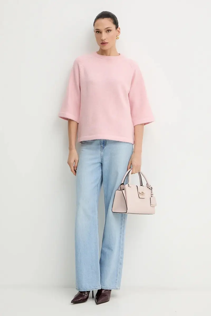 maglione in misto lana donna colore rosa MDELIA miniatura 2